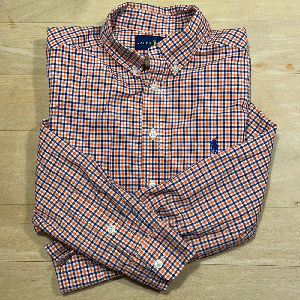 Ralph Lauren Boys Button Down Shirt Sz M (10-12)